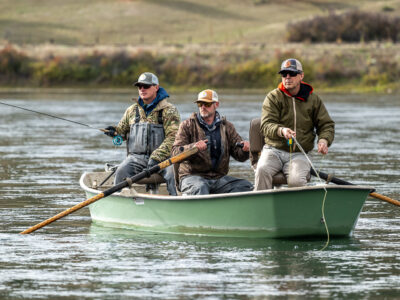 fishing from a drift boat - Holter Dam