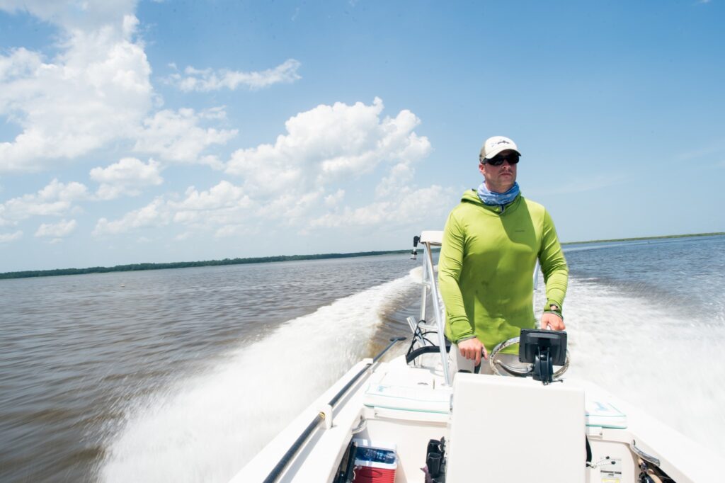 Captain Jeff Lattig- Maverick boat- Orvis guide