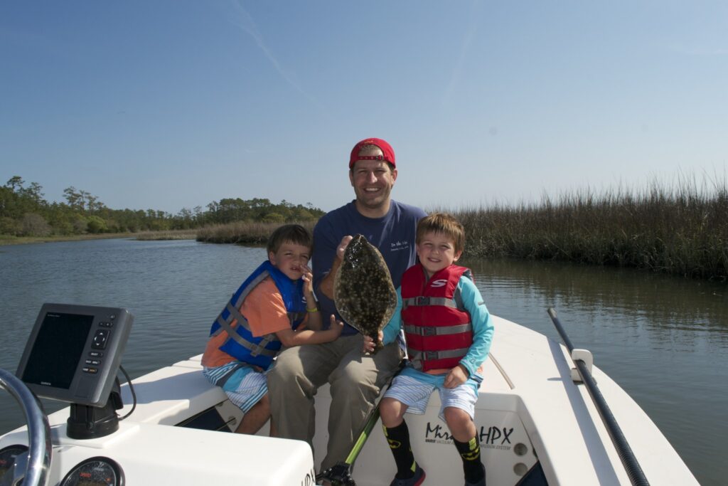 Fall Fishing - family flounder fishing