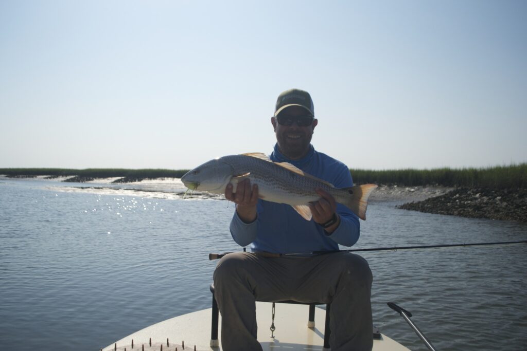 fly fishing for redfish - Pawleys Island fishing guide