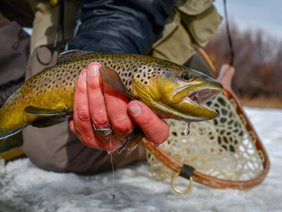 winter fishing the Missouri River